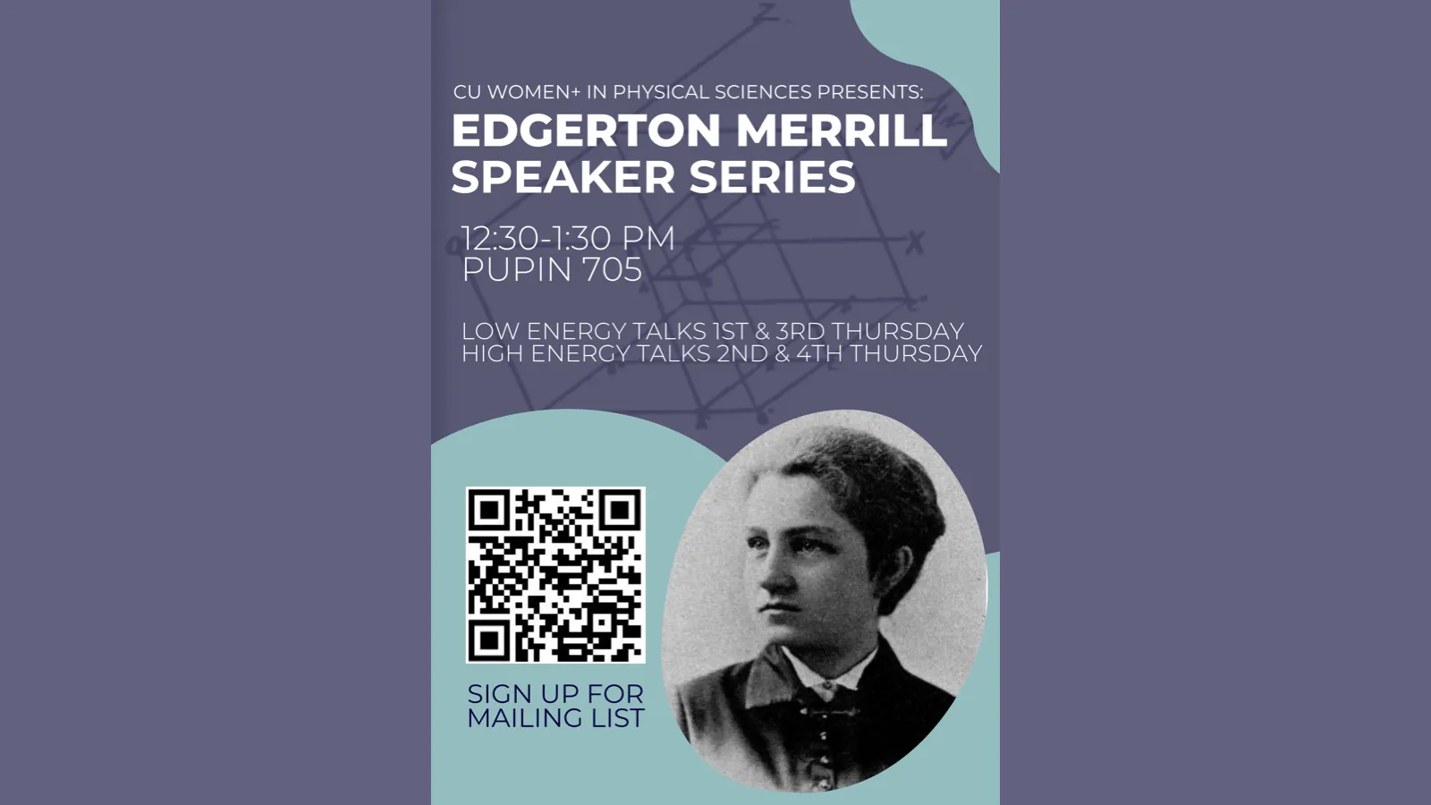 Poster for Valerie Hsieh's Edgerton Merrill Speaker Series talk on graphene heterostructures